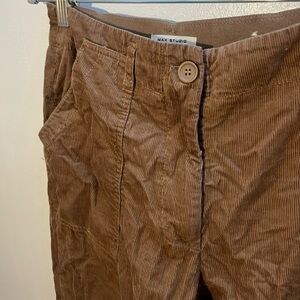 Max Studio Tan- Brown Corduroy Trousers
